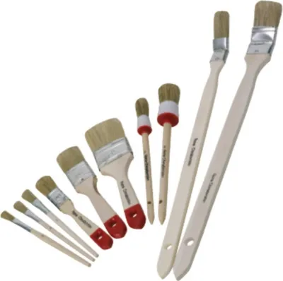 Produktbild von Flachpinsel Ringpinsel Emaillelackpinsel Heizkörperpinsel Set 10tlg