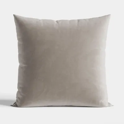 Image de Taie d'oreiller, velours moderne décoratif, Velvi 40x40cm Gris-Beige