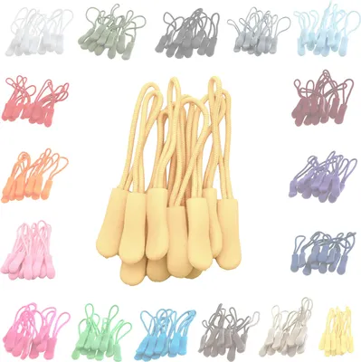 100 Zipper Schlaufen Reißverschluss pastellgelb