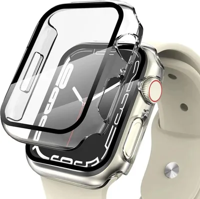 Immagine prodotto di Custodia protettiva per smartwatch in policarbonato Tech-Protect Defense360 compatibile con Apple Watch 9 (41 mm) - Trasparente
