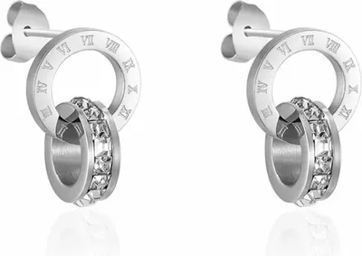 Zdjęcie produktu dla Kolczyki CA-28401 - Srebrne, elegancka biżuteria KP28401