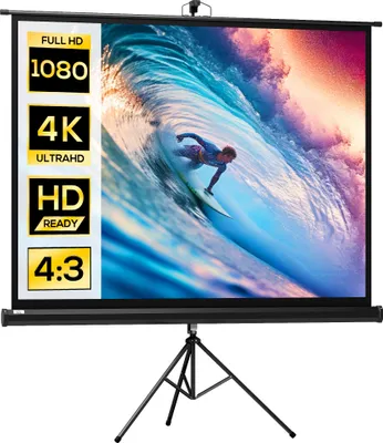 Produktbild von HOMCOM Beamer Leinwand mit Stativ, 4:3 Projektionsfläche, Präsentationswand