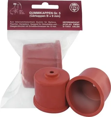 Produktbild von Gärkappe Gummi Gr.5 mit Loch Ø 59 mm 1 Stück, Ø 5,9 cm, 9 mm Bohrung