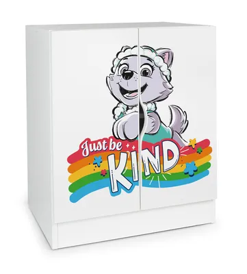 Produktbild von Furni Masters Kommode Kinderschrank 60 cm breit mit Paw Patrol Charaktere Everest Mehrzweckschrank für Kinderzimmer