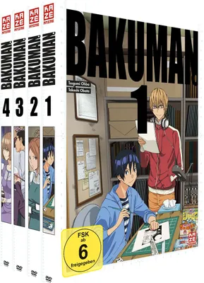 Produktbild von Bakuman - Staffel 1 - Gesamtausgabe - Bundle - Vol.1-4 (4 DVDs)