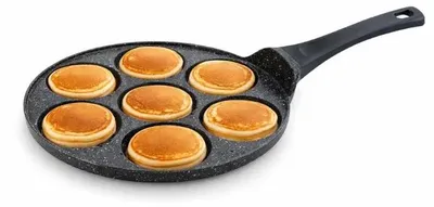 Image de Poêle à pancakes 7 compartiments revêtement granit antiadhésif