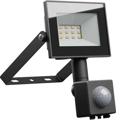 Produktbild von Spectrum LED Fluter Noctis Lux 4 Schwarz IP44 10W 750lm kaltweiß 6000K Bewegungsmelder