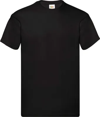 Obrázok produktu pre Fruit of the Loom – tričko „Original“ pre mužov/ženy Uni LT1822 (XL) (čierne)