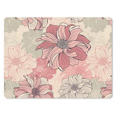 Produktbild von MuchoWow® Mauspad Mousepad Muster - Blume - Design - Jahre 20s 23x19 cm - Mousepads - Maus Mat - Pad - Mausunterlage - Schreibtischunterlage - Mauspad