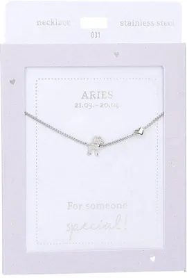Zdjęcie produktu dla Naszyjnik Depesche ze znakiem zodiaku Baran, w kolorze srebrnym, Heart of Gold