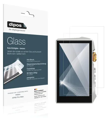 Produktbild von 2x Schutzfolie für Hidizs AP80 Pro Max - Anti-Shock 9H Folie dipos Glass Kunststoffglas