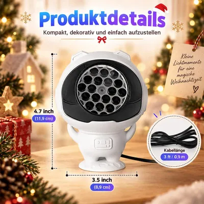 Produktbild von Weihnachtsprojektor LED, 16 Weihnachtsmotive, drehbare Weihnachtsbeleuchtung für Innen Außen, Garten, Haus und Party Dekoration