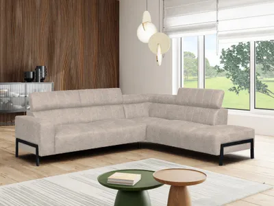 Produktbild von sesto senso Modernes Ecksofa – L-förmiges Sofa für Wohnzimmer – Stilvoller Komfort Große Couch 295x240 cm – Rechte Variante – Stoff Diosa 11