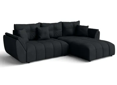 Image de AX LIVING Canapé méridien Antalya canapé angles convertible gris foncé