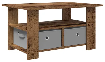 Obrázok produktu pre vidaXL Konferenčný stolík so zásuvkami z recyklovaného dreva 77 x 55 x 42 cm drevotrieska
