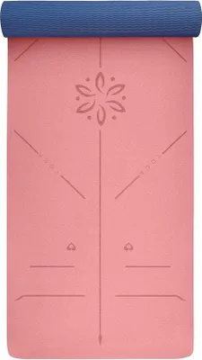 Produktbild von Ökologische Yoga-Matte, TPE, rutschfest, dick, mit Körperausrichtungslinien