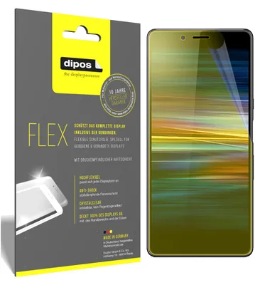 Produktbild von 3x Sony Xperia L3 Schutzfolie Folie, 100% Displayabdeckung, dipos Flex