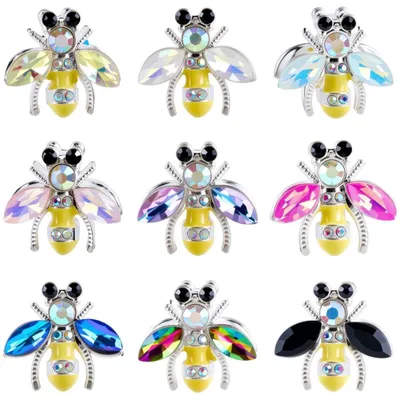 Bienenperlen-Set, 9 Stück, 9 Farben, 3D-Strass, für DIY-Schmuck