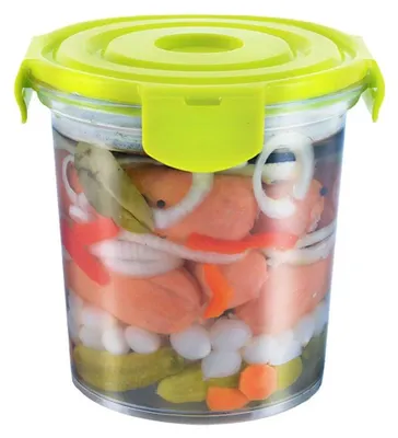 Image de Récipient de conservation - Récipient de fermentation - Avec joint étanche - 1,8 litre - Plastique - 16 × 16,5 cm - Vert
