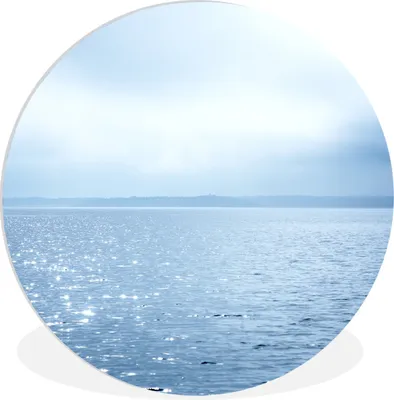 Produktbild von MuchoWow® Rundes Wandbild - Runde Bilder Sommer - Meer - Berge Ø 60 cm Kreis Wanddekoration Kunststoff - Wandkreis - Wandschmuck - Wand Kreis - Das Schlafzimmer - Die Bilder - Wandmalerei - Kunst für das Haus - das Plastik