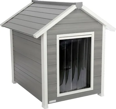 Produktbild von Kerbl ECO Hundehütte Hendry 88×98×101 cm Grau und Weiß