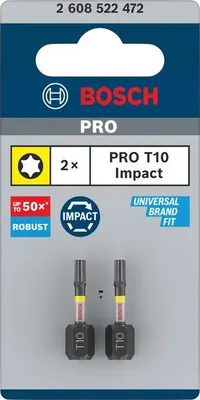 Produktbild von PRO Torx Impact Bit, T10, 25 mm, 2-tlg.