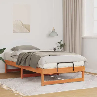 Image de Maison Exclusive - Cadre de lit marron 90 x 200 cm Bois de pin massif