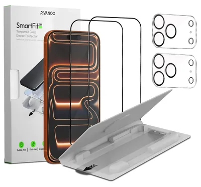 Produktbild von 2-Pack iPhone 17 Pro Displayschutzfolie & 2-Pack Kameraschutz - Gehärtetes Glas | [Automatische Installation] - Blasenfrei