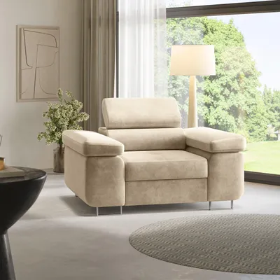 Produktbild von Masseno Polstersessel CALVO M, Loungesessel ergonomisch,  Creme