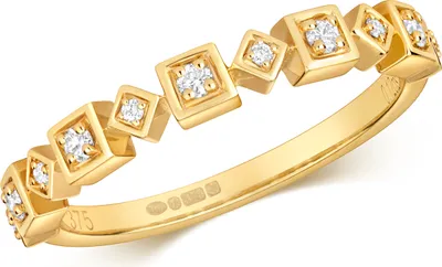 Produktbild von Funkelndes Feuer 9 Karat (375) Gold Damen - Diamant Ring Brillant-Schliff 0.12 Karat GH - SI3-I1, 49 (15.6); TRS34796RSJ