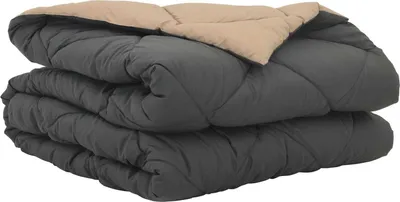Produktbild von Sommerdecke Anthrazit und Taupe 200 x 135 cm Mikrofaser