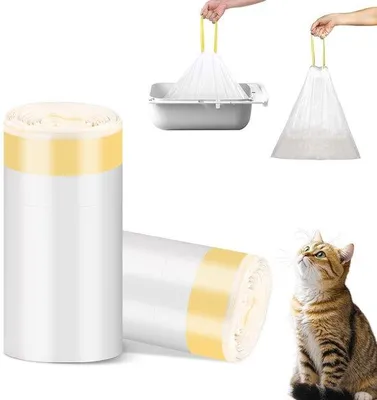 Image de Sacs pour litière pour chat, 79 x 45 cm, 2 rouleaux, résistants, de taille moyenne