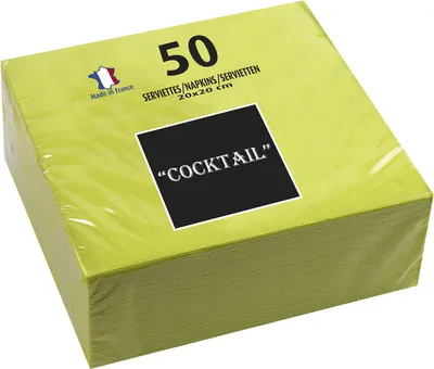 Produktbild von PROnappe Cocktail-Servietten 200 x 200 mm kiwigrün 50 Stück