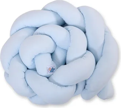 Produktbild von Geflochtenes Babyschutz für Kinderbett Blau 180 cm Knot Pillow
