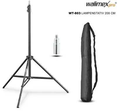 Produktbild von Walimex pro WT-803 Lamp Tripod 208 cm vrátane tašky a adaptéra Black