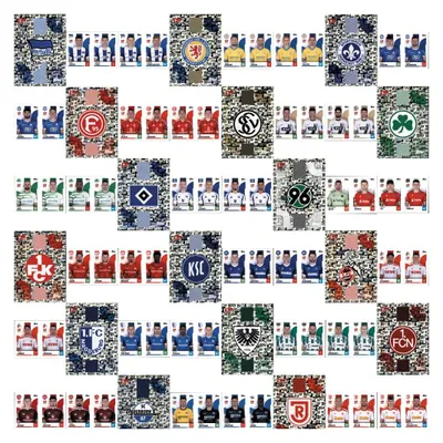 Obrázek produktu pro Sběratelské samolepky Topps Bundesliga – 2024/2025 – všech 54 samolepek 2. Bundesligy