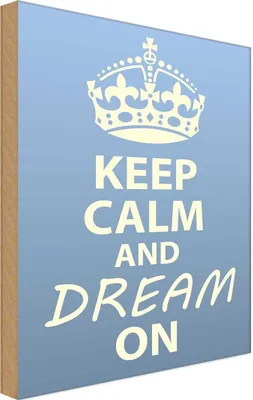 Produktbild von vianmo Holzschild 30x20 cm Keep Calm and dream on