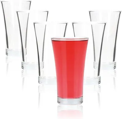 Produktbild von Shotgläser Set aus 6 robusten 80 ml Gläsern für Spirituosen - Spülmaschinenfest