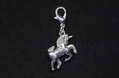 Produktbild von Einhorn Charm Anhänger Bettelarmband Miniblings Charms Unicorn Fantasy silber