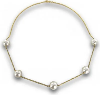 Produktbild von Collier - Gold 585 14K Zuchtperlen - gold/weiß