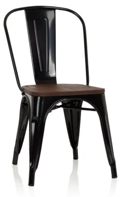 Obrázek produktu pro hjh OFFICE bistro židle bez područek VANTAGGIO COMFORT W ocel / jilmové dřevo židle, max. zatížení 150 kg