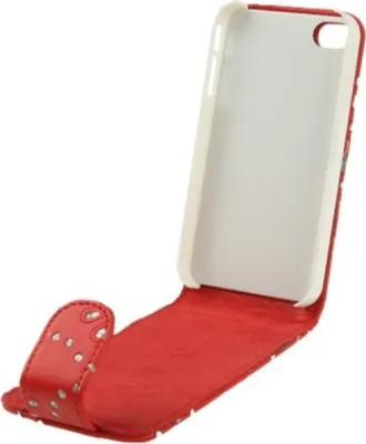 Produktbild von Schutzhülle Handy Case für Handy Apple iPhone 4 / 4s Strass rot