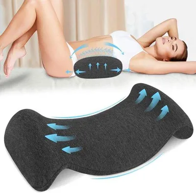 Immagine prodotto di Cuscino lombare Unyqoos® – Cuscino ergonomico per il supporto della schiena, realizzato in schiuma memory ad alta densità per alleviare la zona lombare, con rivestimento traspirante, removibile e lavabile, adatto per auto, ufficio e letto