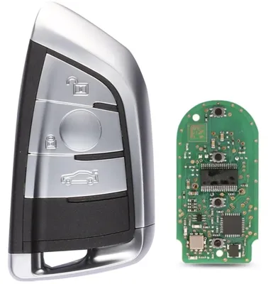 Obrázok produktu pre Programovateľný automobilový kľúč Techstar kompatibilný s BMW Séria 1, 2, 3, 4, 5, 6, 7, X3, X4, X5, X6, M2, M3, M4, 433 MHz, ID49, 7945, upgrade na generáciu G, 3 tlačidlá