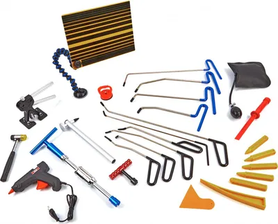 Immagine prodotto di Kit strumento per riparazione di ammaccature lievi a ponte potenza 20 w per carrozzeria auto veicolo da garage officina fai-da-te, set estrattore a ponte estrattore a martello per ammaccature,85 pezzi