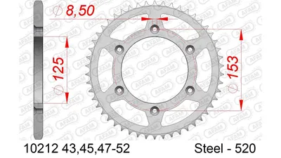 Produktbild von AFAM Kettenrad 10212-51 Hinten für HONDA MOTORCYCLES XR Stahl