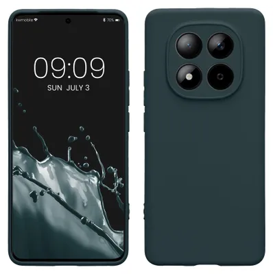 Produktbild von kwmobile Handyhülle für Xiaomi Redmi Note 15 4G / 5G / Poco M8 5G Hülle - weiches Handy Silikon Case - Schutzhülle Cover - Dunkler Schiefer