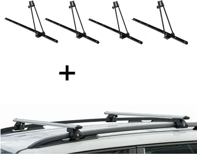 Produktbild von 4xFahrradträger ORION + Relingträger CRV135 kompatibel mit Land Rover kompatibel mit Rover Evoque ab 11