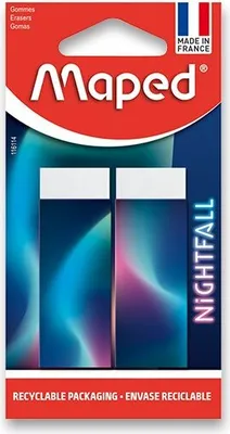 Image de Technische Radierer Nightfall 2 Stk. Blister - (Schul- und Schrein Kategorie, Radierer)