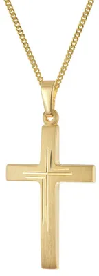 Produktbild von trendor Kreuz Gold 333 mit vergoldeter Silberkette 28592-50